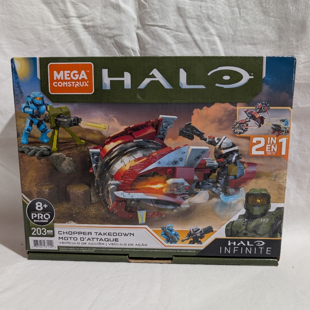 Halo Chopper Takedown Mega Construx  2 In 1 Building Set Mattel 2020 Vehicle